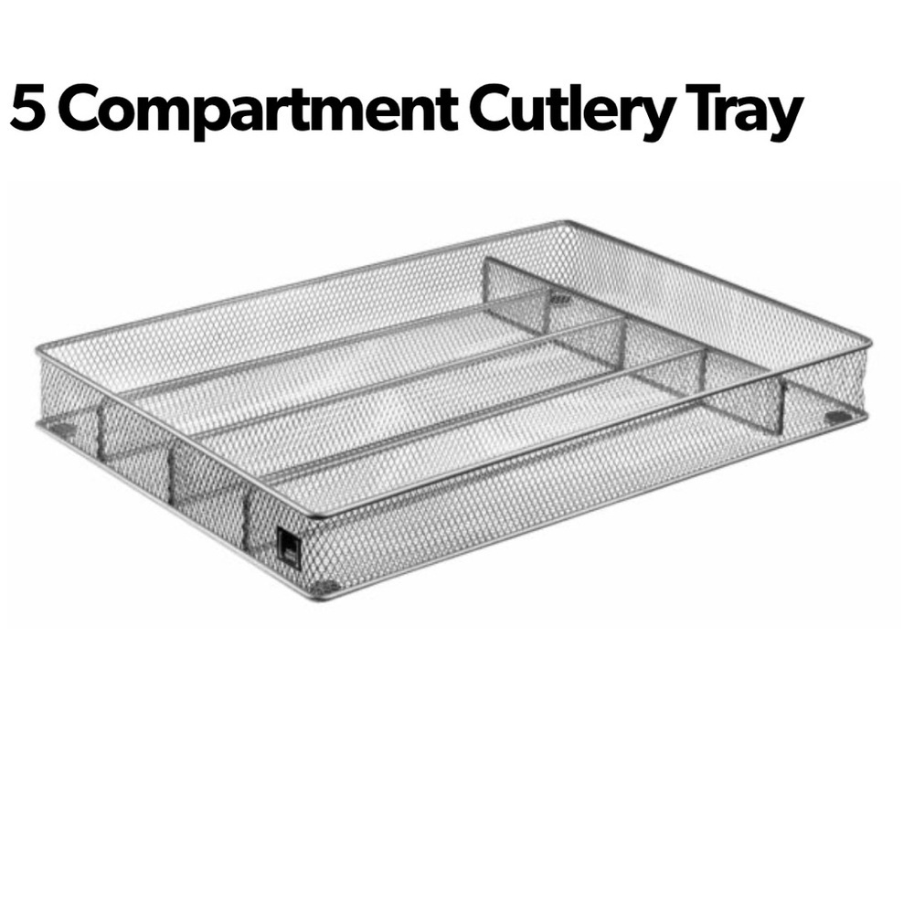 🆕 Mindspace 5 Compartment Cutlery Tray Silver - Picture 3 of 6